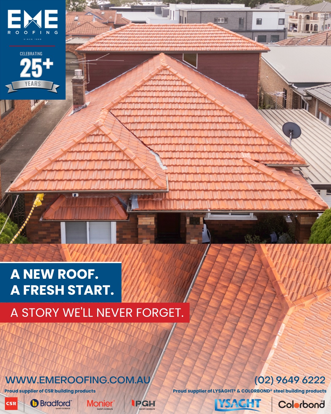 EME crew re-roofing a Sydney home